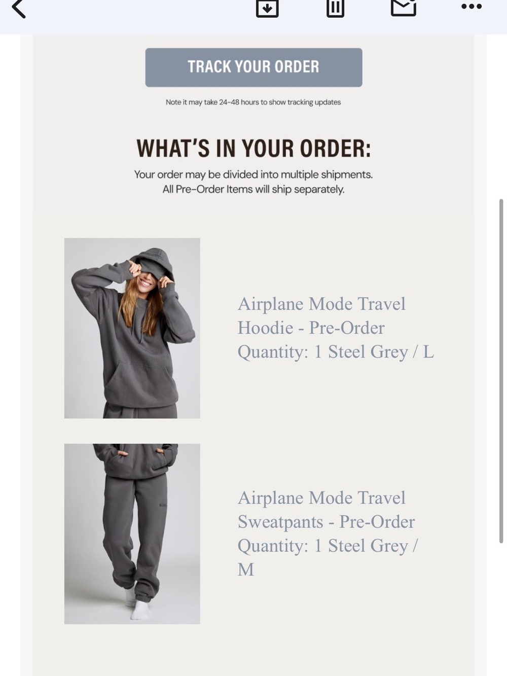 Comfrt hoodie and sweatpants set - Steel Grey